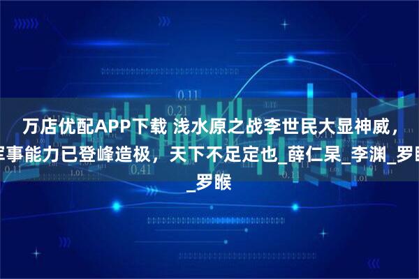 万店优配APP下载 浅水原之战李世民大显神威，军事能力已登峰造极，天下不足定也_薛仁杲_李渊_罗睺